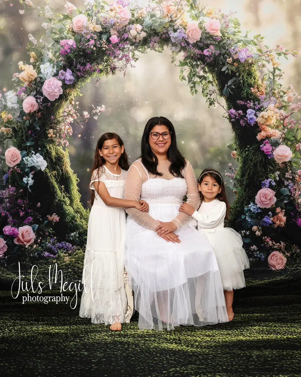 Kate Fantasy Fairy Floral Arch Backdrop Designed by Mini MakeBelieve