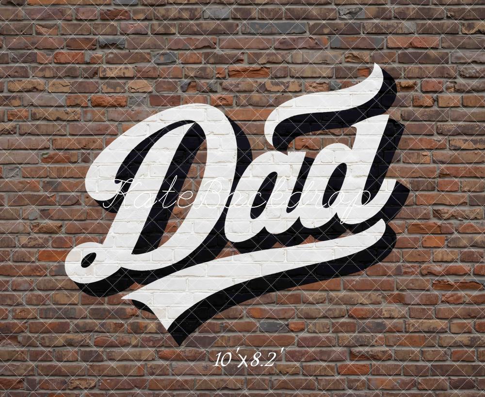 Kate Father's Day Dad Graffiti Brick Wall Printed Backdrop Designed by Mini MakeBelieve