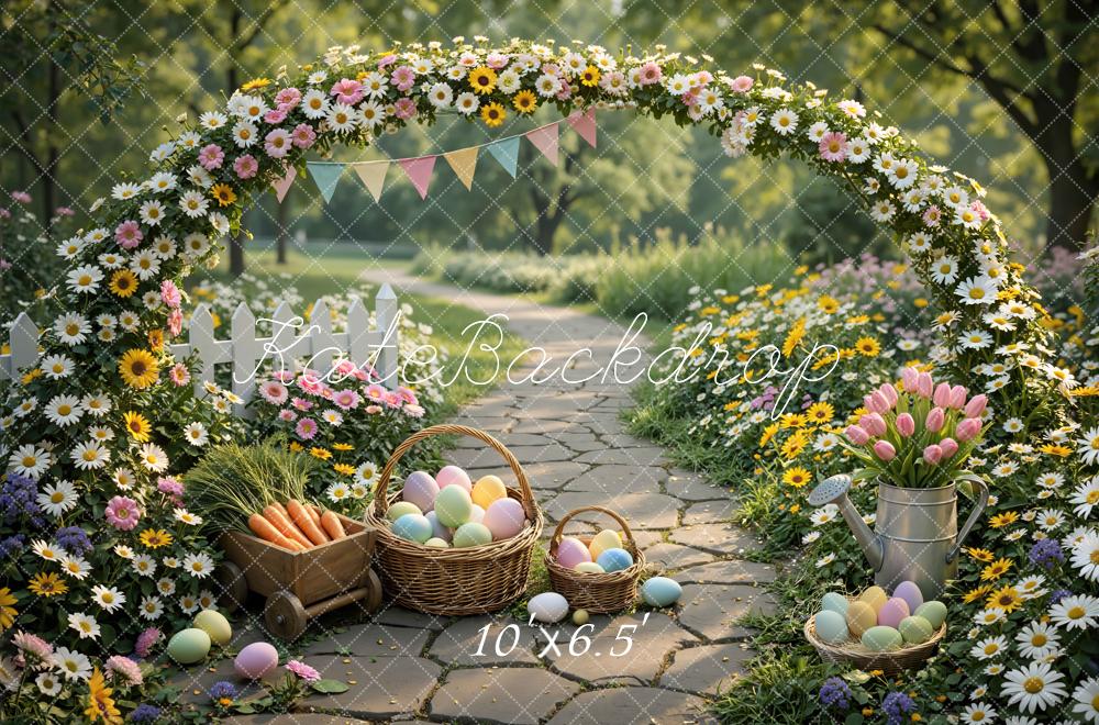 Kate Easter Bunny Flower Arch Garden Eggs Backdrop Designed by Mini MakeBelieve
