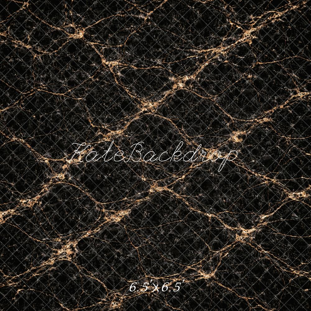 Kate Black Marble Abstract Texture Printed Printed Backdrop Designed by Vertigo Productions