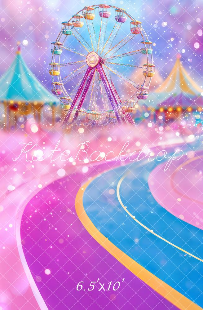 Parque de Diversiones Carnaval Rueda de la Fortuna Fondo Rosa Designed by Emetselch