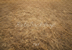 Kate Rustic Hay Field Floor Printed Backdrop Designed by Mini MakeBelieve