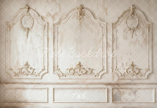 Kate Cream Vintage Ornate Panel Wall Printed Backdrop Designed by Kate Image
