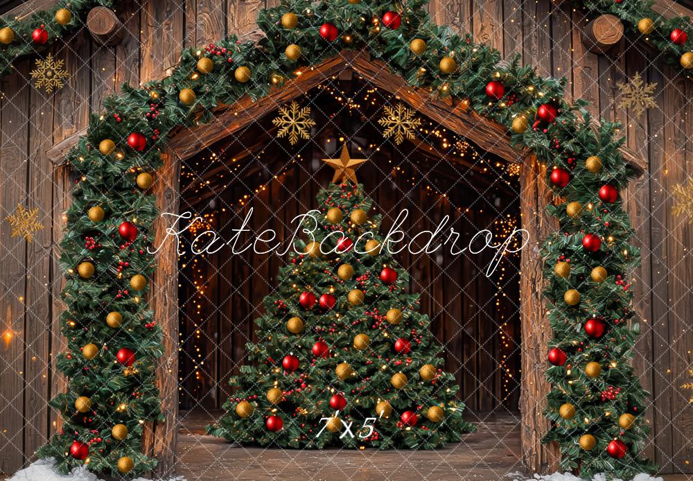 Kate Christmas Tree Barn Wooden Arch Backdrop Designed by Mini MakeBelieve