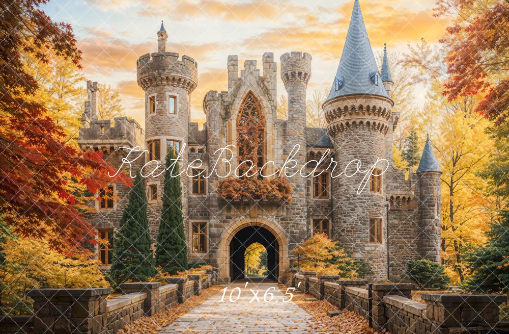 Kate Fall Fairy Vintage Castle Forest Backdrop Designed by Emetselch