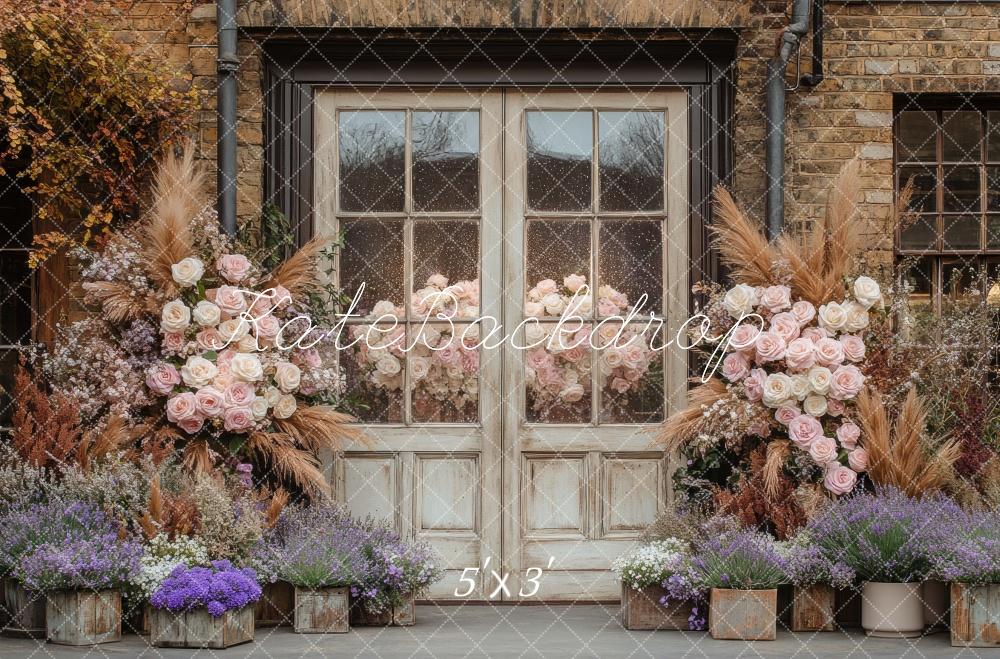 Fondo de Puerta Rústico Floral Vintage Diseñado por Mini MakeBelieve