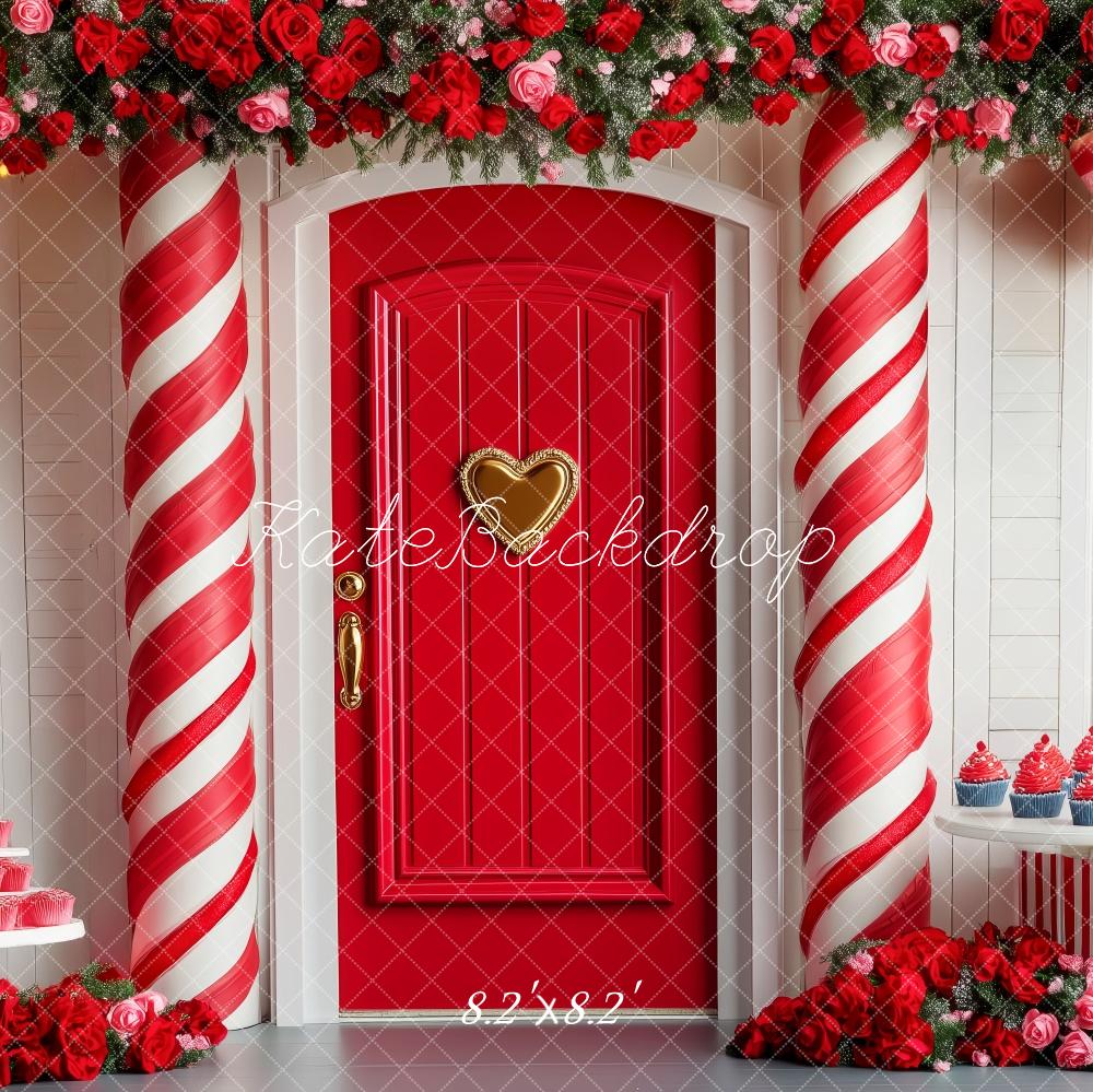 Kate Valentine's Day Candy Red Door Backdrop Designed by Patty Roberts