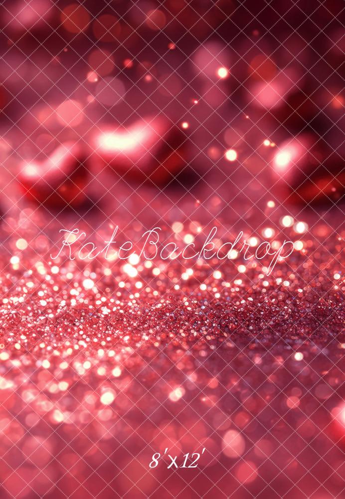 Kate Valentine's Day Red Glitter Bokeh Backdrop Designed by Emetselch