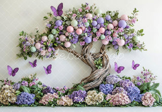 Kate Spring Floral Enchanted Tree Butterflies Printed Backdrop Designed by Patty Roberts