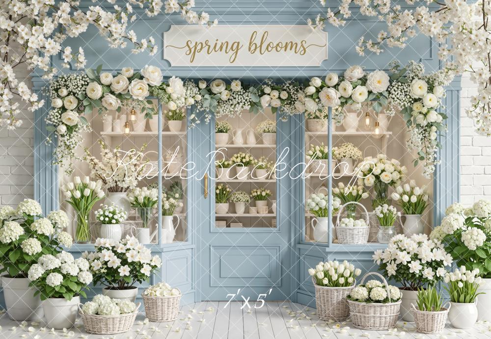 TEST Kate Spring Flower Shop White Blossoms Backdrop Designed by Emetselch