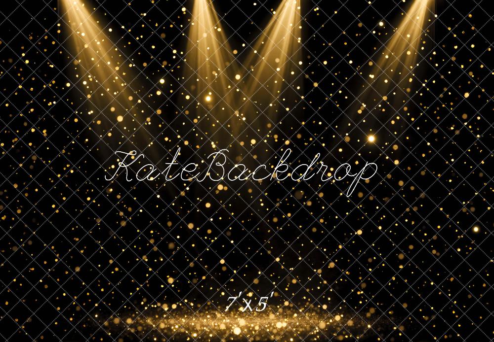 Kate Gold Spotlight Glitter Stage Backdrop Designed by Mini MakeBelieve