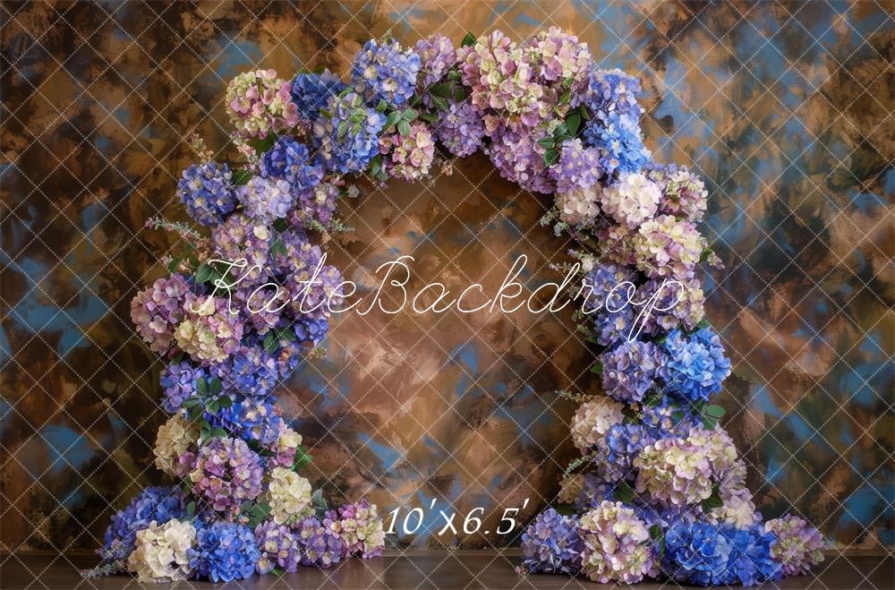 Kate Flower Arch Purple Blue Backdrop Designed by Mini MakeBelieve