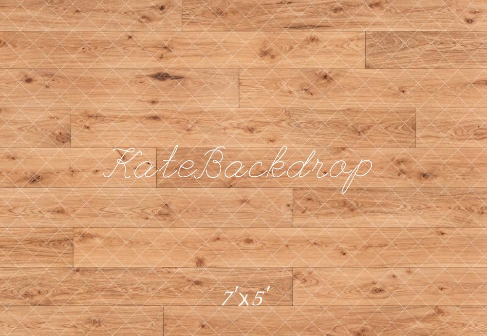 Kate Brown Wood Plank Geometric Floor Printed Backdrop Printed Backdrop Designed by Kate Image