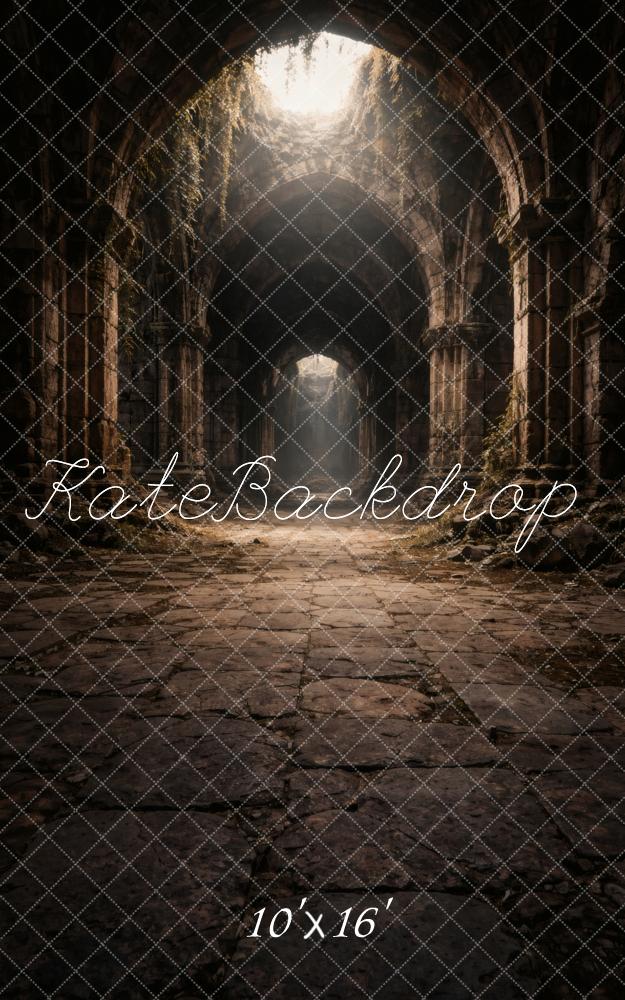 Kate Sweep Ancient Stone Tunnel Ruins Printed Backdrop Designed by Vertigo Productions