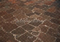 Kate Rustic Cobblestone Brown Floor Printed Backdrop Designed by Kate Image