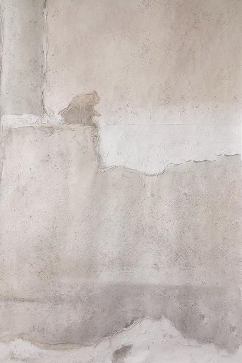 Clotstudio #563 hand-painted coarse grained canvas backdrop in grey white textured, perfect for portrait photography