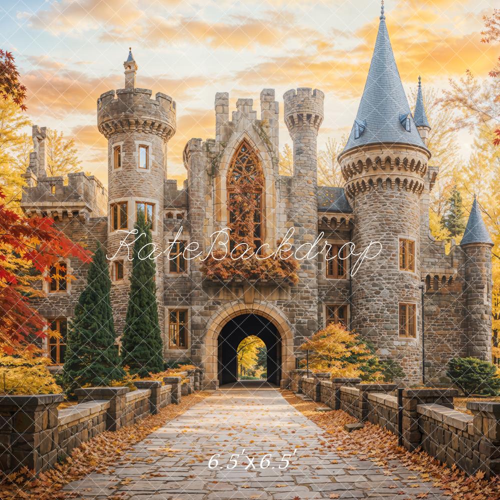 Kate Fall Fairy Vintage Castle Forest Backdrop Designed by Emetselch