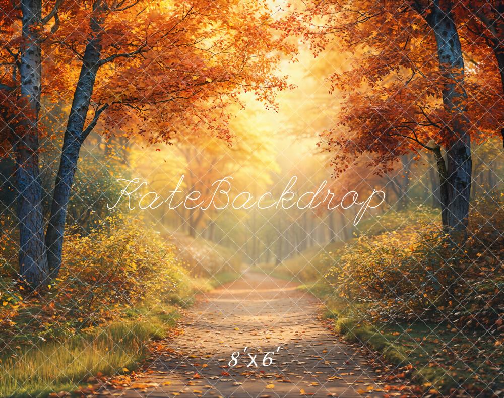 Fondo del sendero forestal de otoño Diseñado por Emetselch