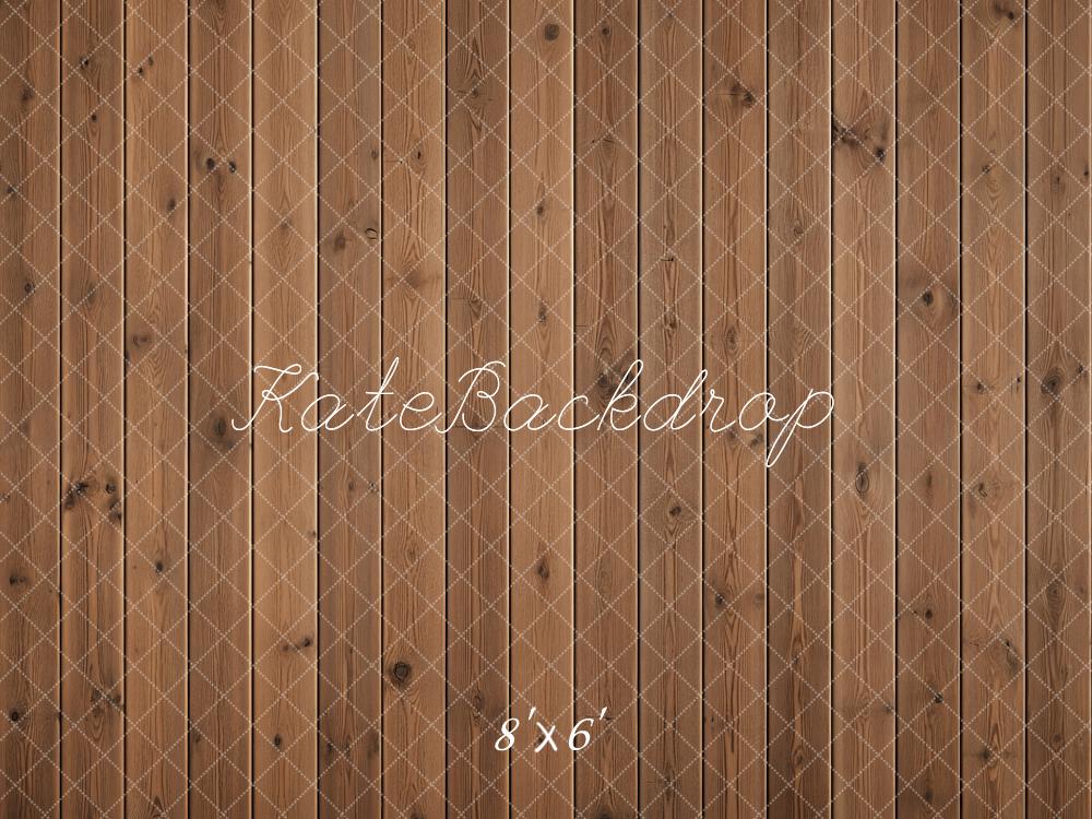 Kate Brown Wooden Plank Floor Printed Backdrop Designed by Emetselch