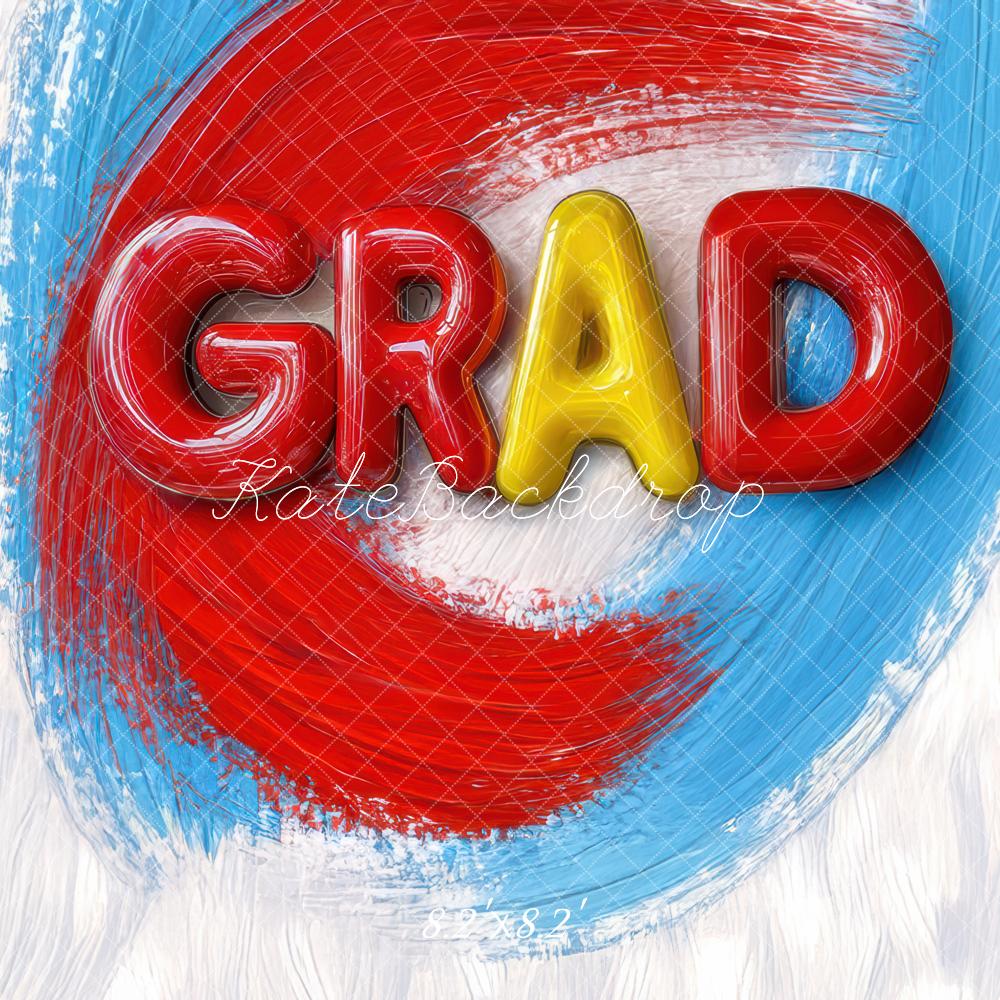 Kate Graduation Colorful Paint Kindergarten Backdrop Designed by Mini MakeBelieve