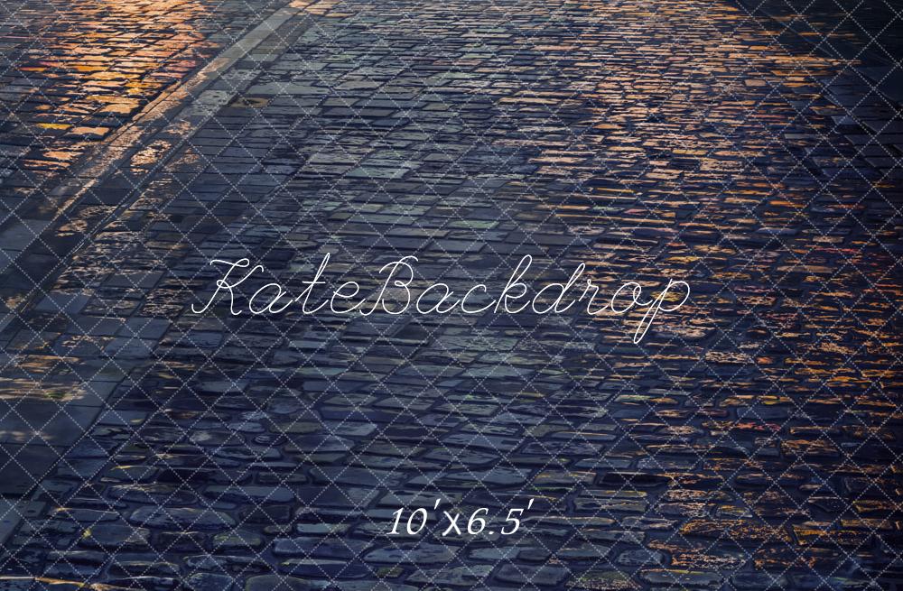 Sfondo Pavimento Stradale in Pietra Notturna Progettato da Emetselch