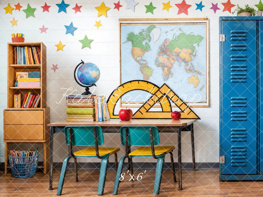 Colorful Classroom Learning Space Backdrop