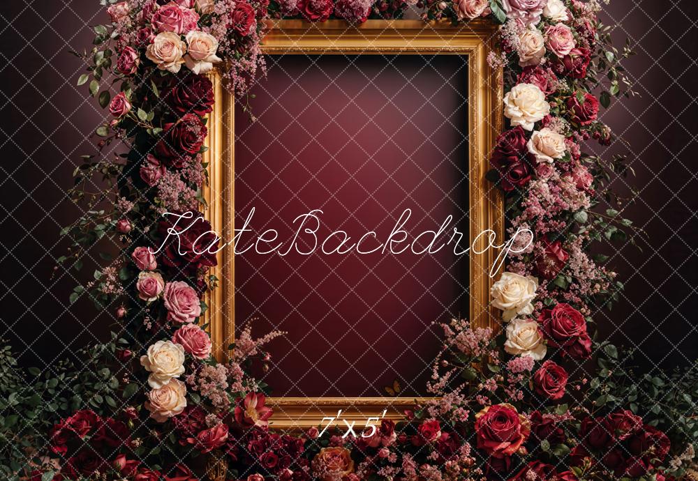Vintage Floral Frame Backdrop Wonderland