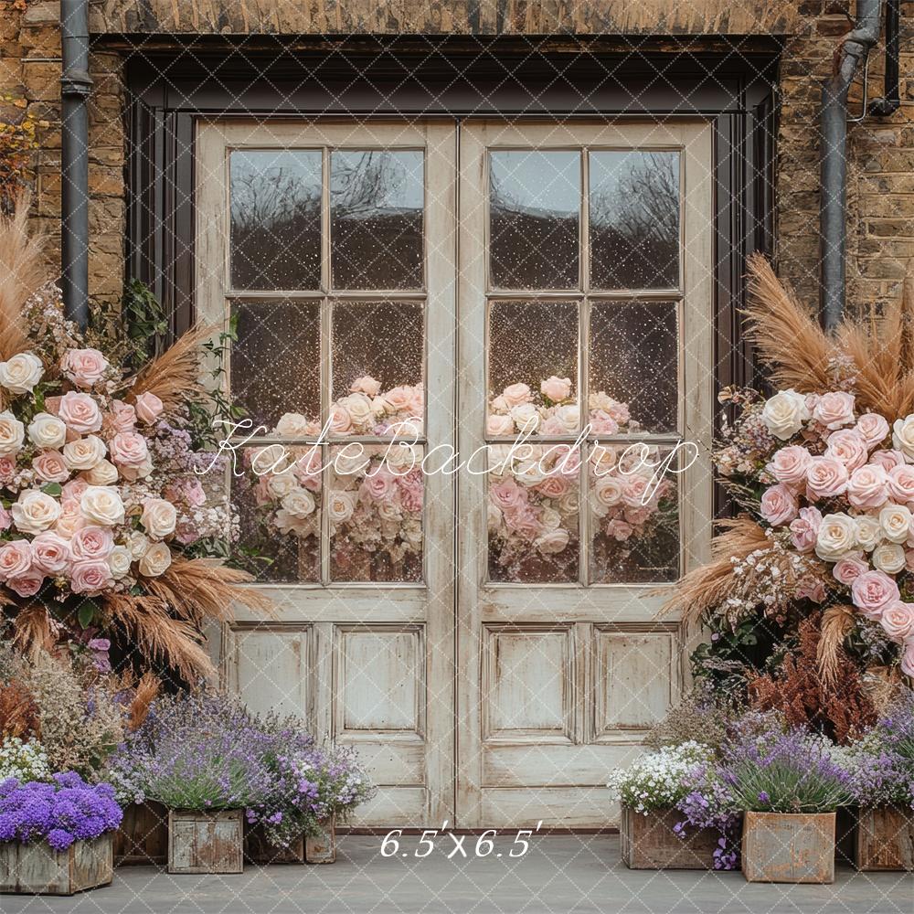 Fondo de Puerta Rústico Floral Vintage Diseñado por Mini MakeBelieve