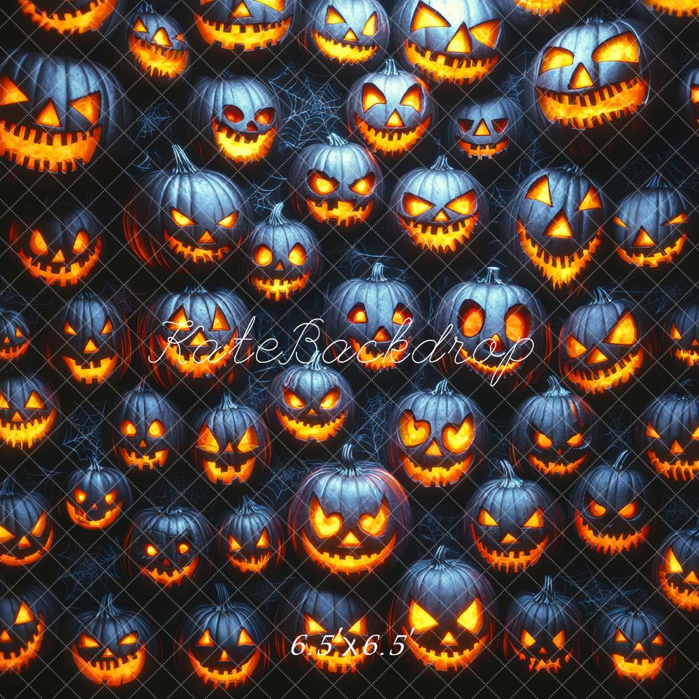 Halloween Pumpkin Lantern Wall Backdrop Designed by Mini MakeBelieve