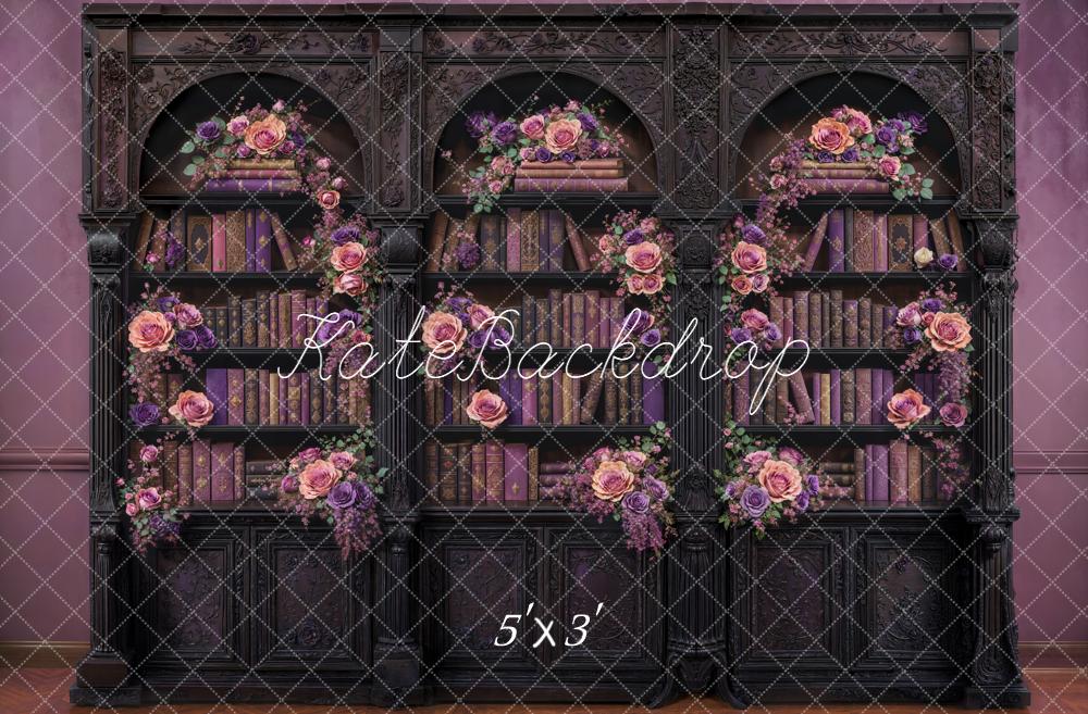 Kate Romantic Vintage Floral Arch Bookshelf Backdrop Designed by Emetselch