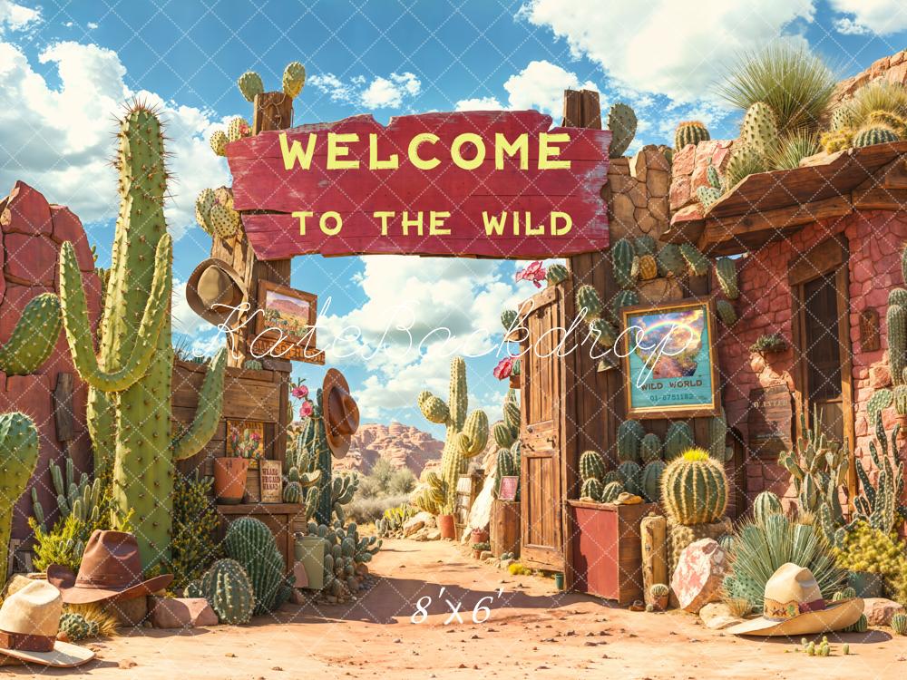 Kate Adventure Wild West Desert Cactus Cowboy Backdrop Designed by Emetselch