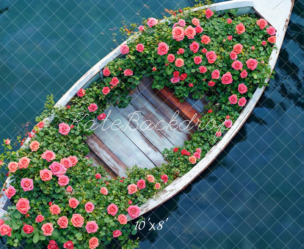 Kate Lake Floral Boat Roses Floor Backdrop Designed by Emetselch