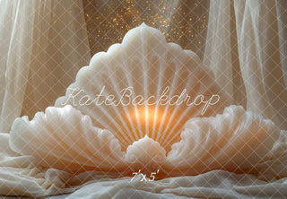 Kate Seashell Elegant Glow Printed Backdrop Designed by Mini MakeBelieve