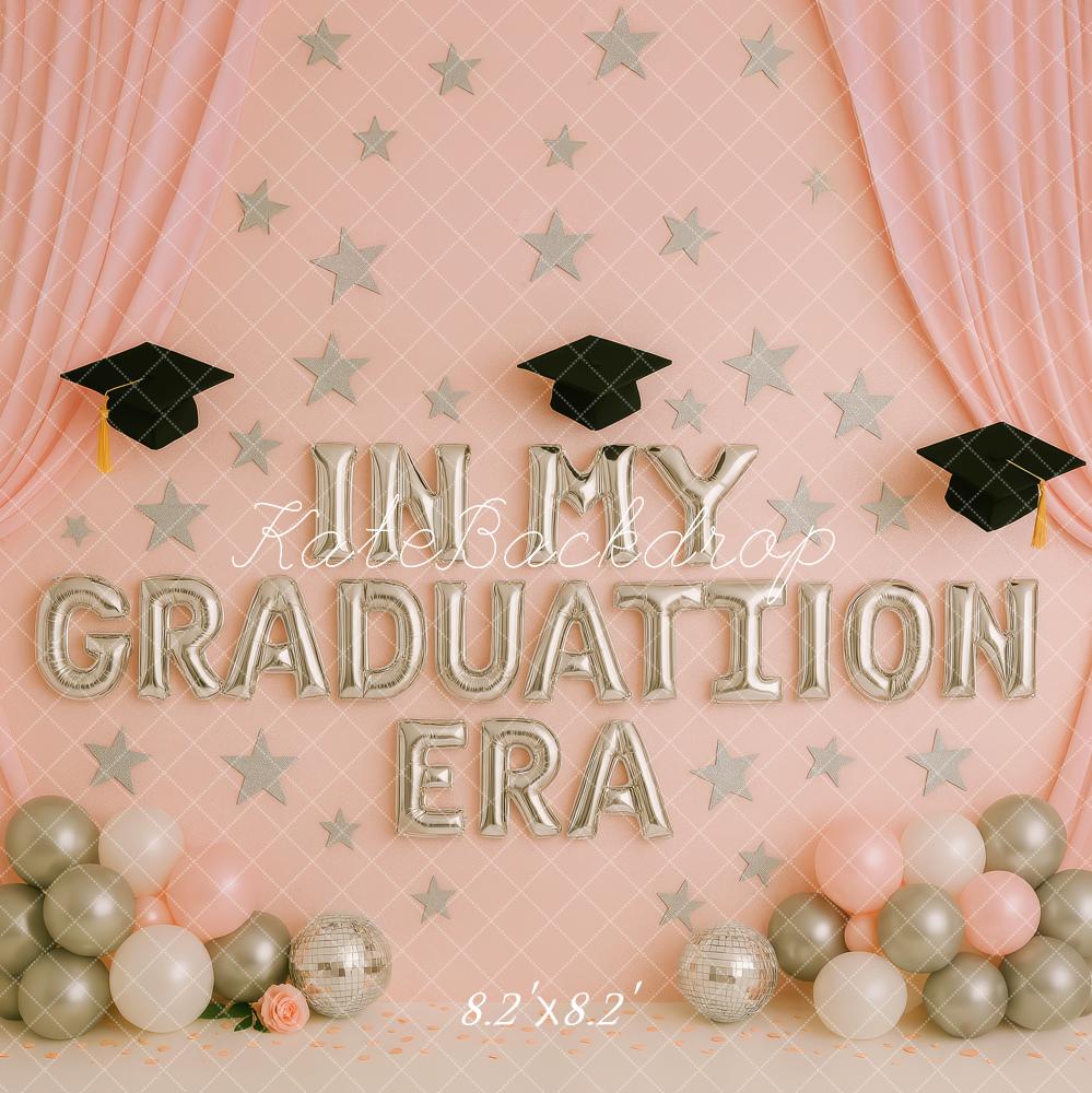 Graduatie Ballon Sterren Roze Foto Achtergrond Designed by Patty Roberts