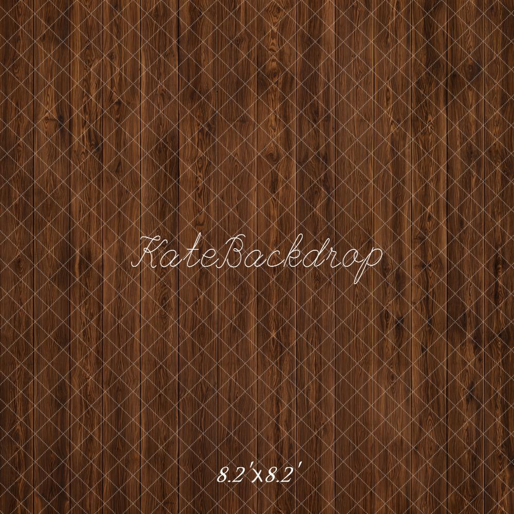 Kate Brown Wood Plank Floor Printed Backdrop Designed by Kate Image