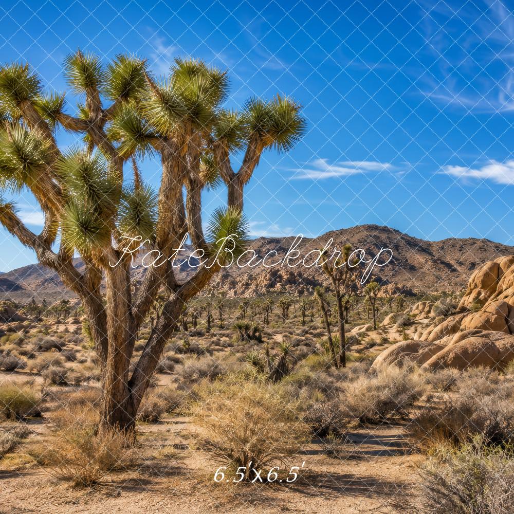 Kate Nature Joshua Tree Desert Landscape Outdoor Printed Backdrop Designed by Megan Leigh Photography