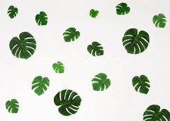 Kate Green Monstera Leaves Floor Printed Backdrop Designed by Melissa King