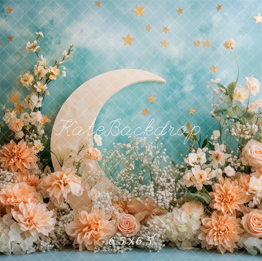 Kate Floral Moon Starry Sky Backdrop Designed by Patty Roberts