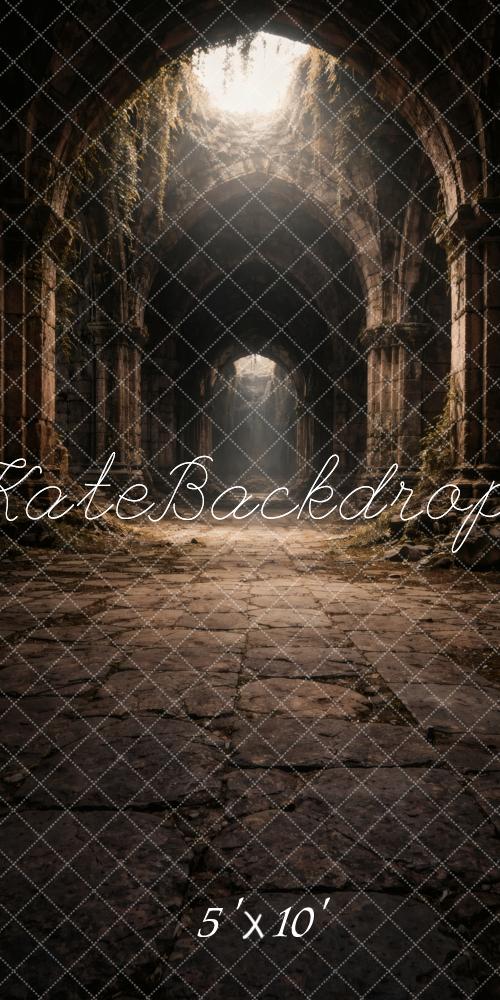 Kate Sweep Ancient Stone Tunnel Ruins Printed Backdrop Designed by Vertigo Productions