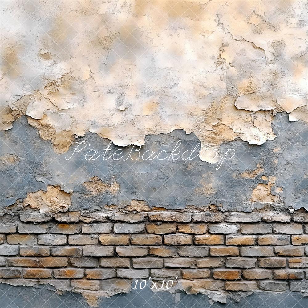 Gray Stucco Brick Wall Backdrop Designed by Mini MakeBelieve