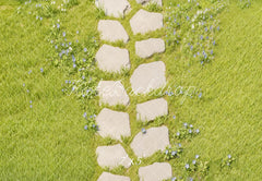 Kate Stone Pathway Green Grass Floor Printed Backdrop Designed by Kate Image