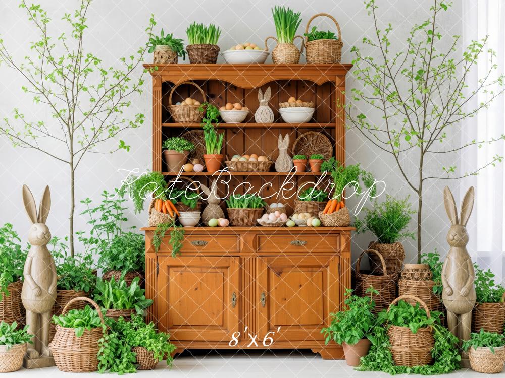Kate Easter Bunny Greenery Cabinet Backdrop Designed by Patty Roberts