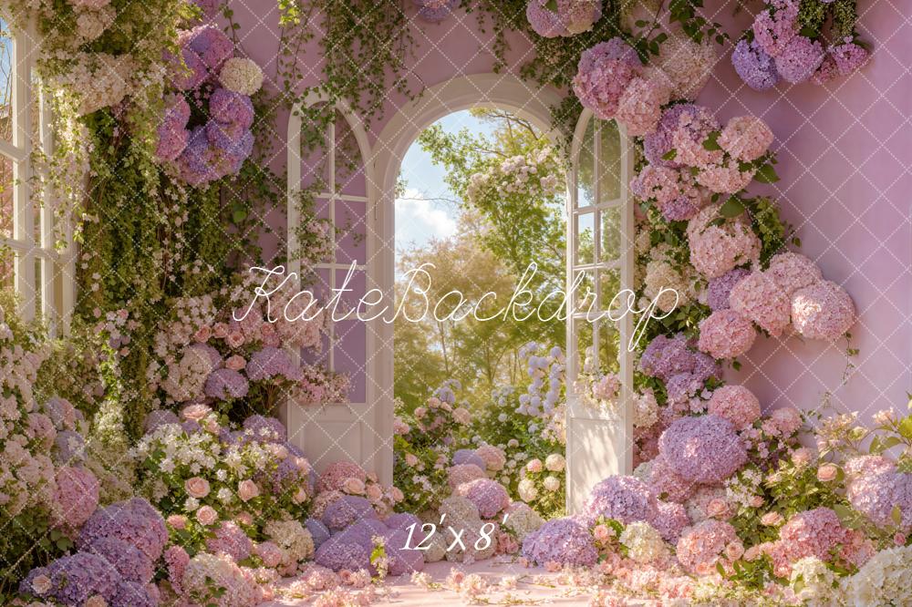 TEST Kate Spring Flower Arch Lavender Pink Window Backdrop Designed by Emetselch