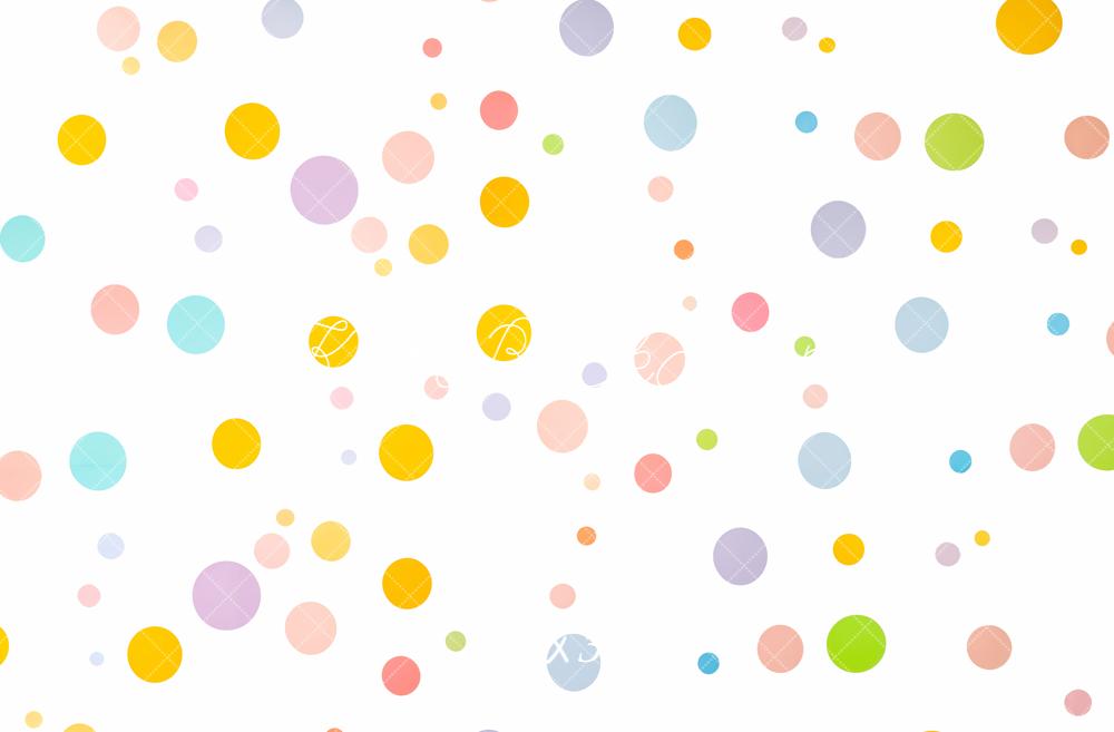 Kate Colorful Polka Dot Pattern Floor Backdrop Designed by Emetselch