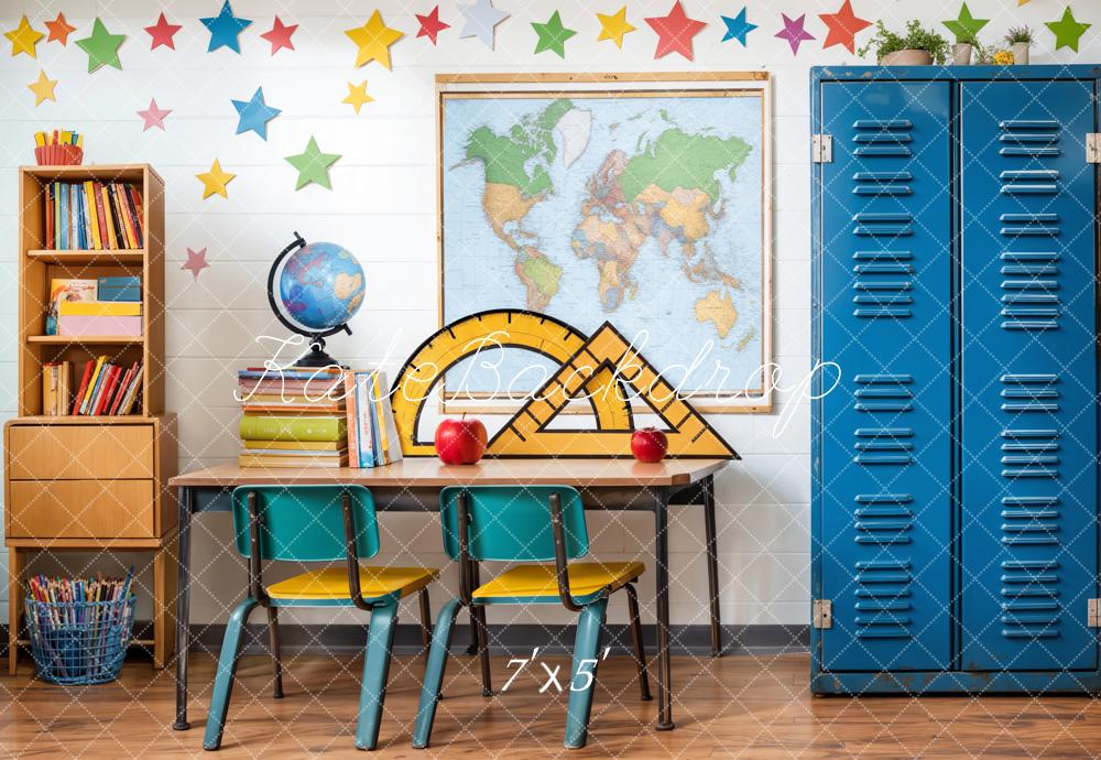 Colorful Classroom Learning Space Backdrop