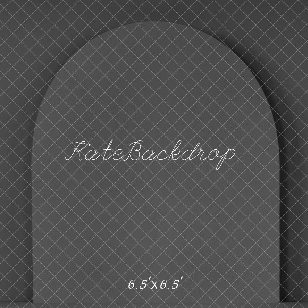 Kate Minimalist Gray Arch Shapes Printed Backdrop Designed by Kate Image