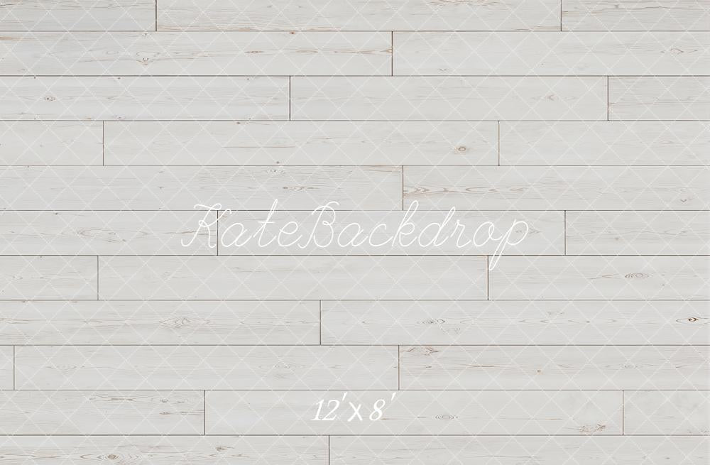 Kate White Wood Plank Floor Printed Backdrop Designed by Kate Image
