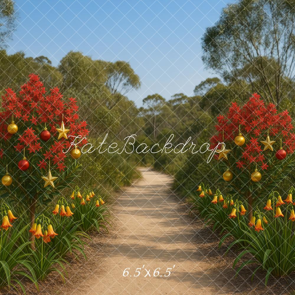 Kate Australian Christmas Floral Pathway Backdrop Designed by Megan Leigh Photography