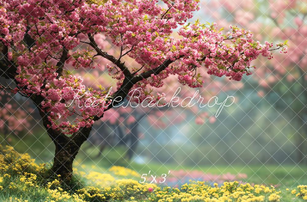 Kate Spring Cherry Blossom Tree Floral Backdrop Designed by Emetselch