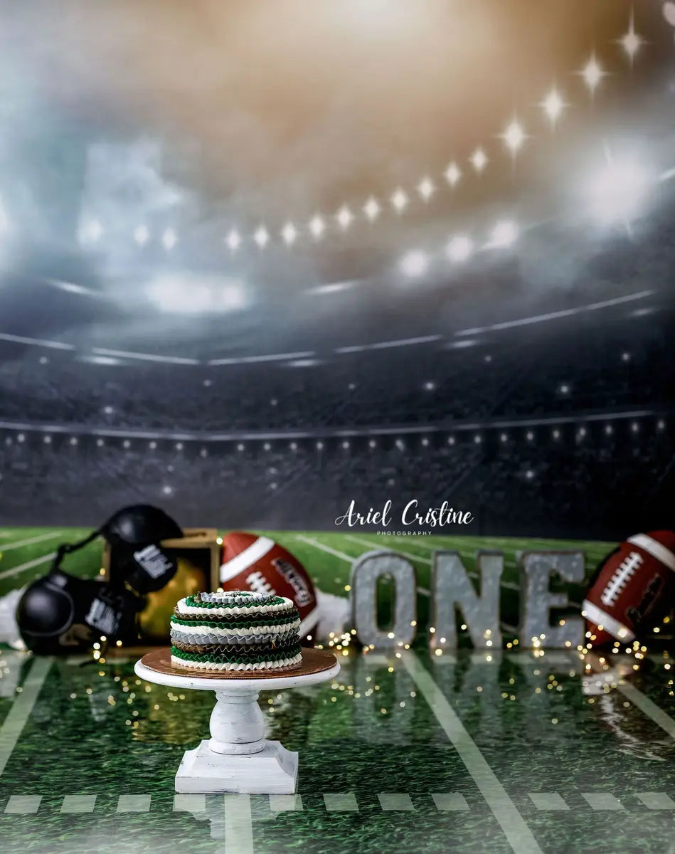 Campo de Fútbol Nocturno Luces Deportivas Fondo para Fotografía